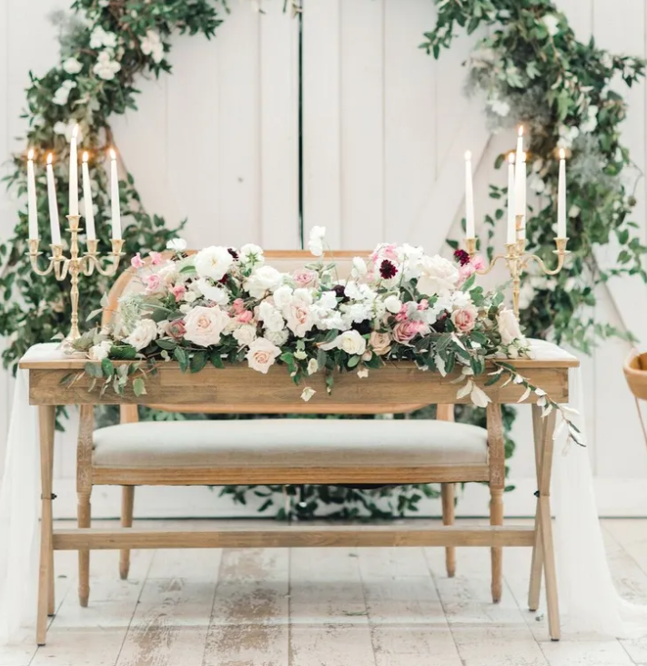 Complete Sweetheart Table Florals