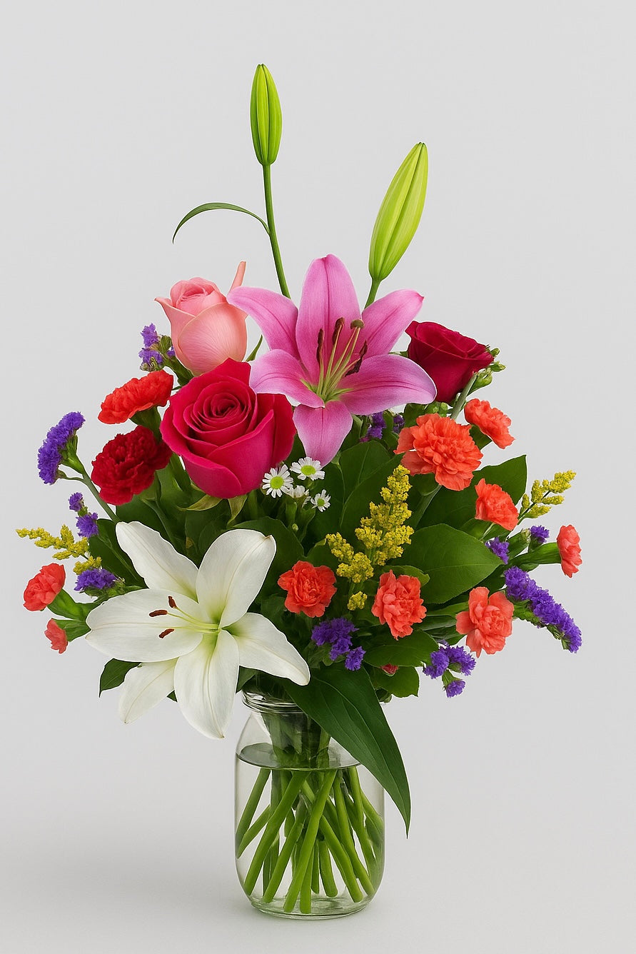 Vibrant Mixed Vase Arrangement