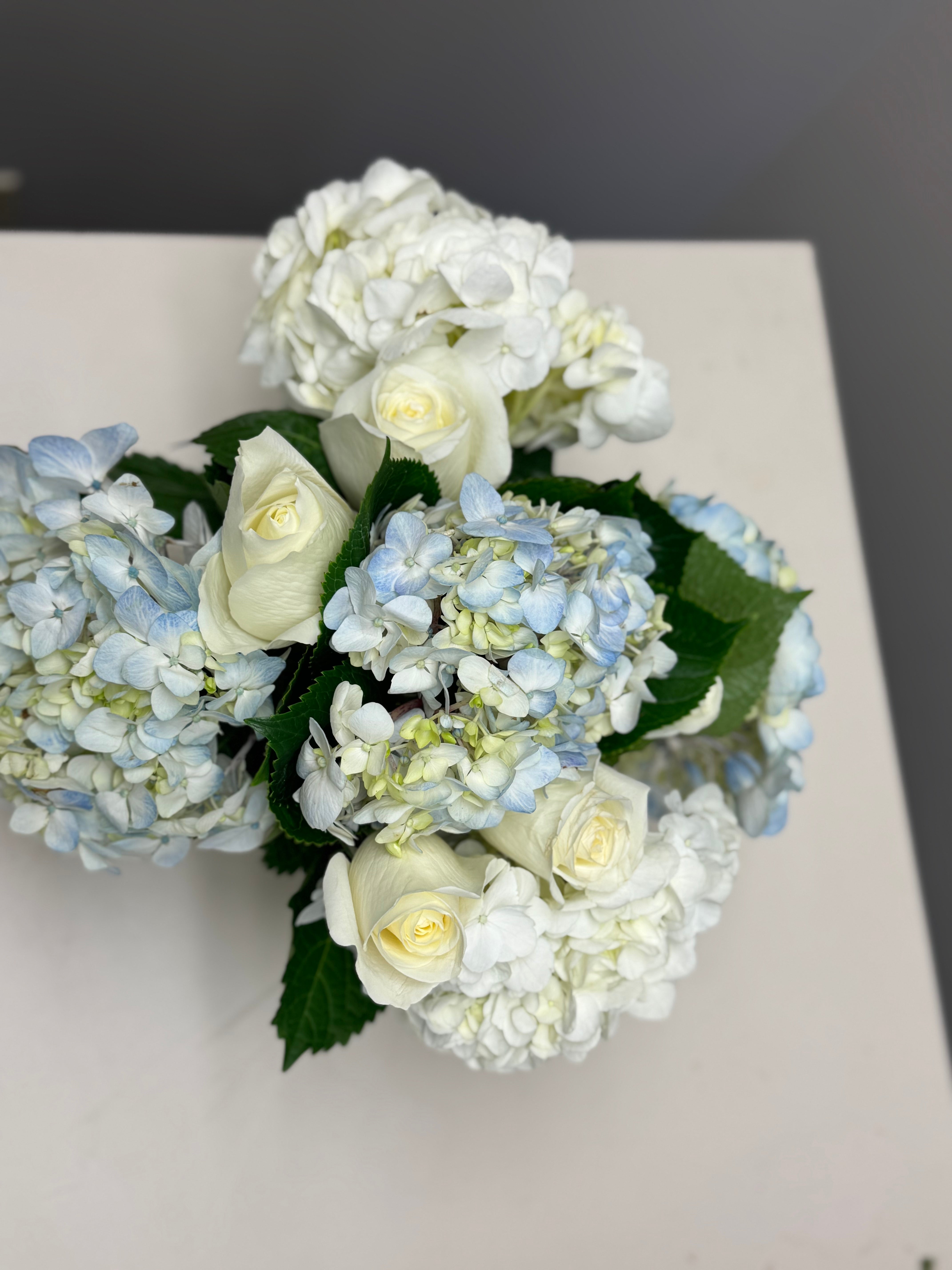 Simply Elegant Vase - Hydrangeas